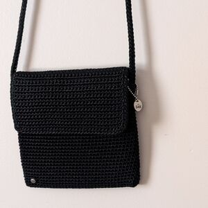 The Sak Black Knit Small Crossbody Bag